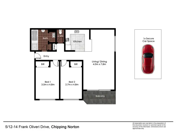 Floorplan of Homely apartment listing, 5/14 Frank Oliveri Drive, Chipping Norton NSW 2170