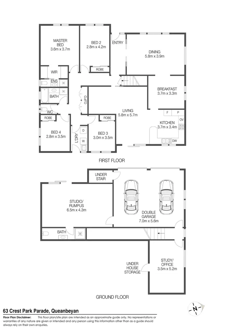 Floorplan of Homely house listing, 63 Crest Park Parade, Queanbeyan West NSW 2620