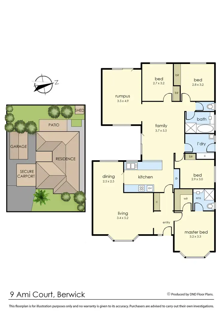 Floorplan of Homely house listing, 9 Ami Court, Berwick VIC 3806