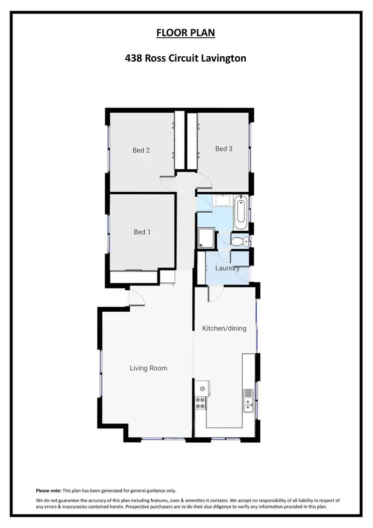 Floorplan of Homely house listing, 438 Ross Circuit, Lavington NSW 2641