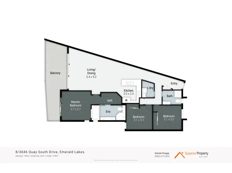 Floorplan of Homely unit listing, 19/3046 Quay South Drive, Carrara QLD 4211