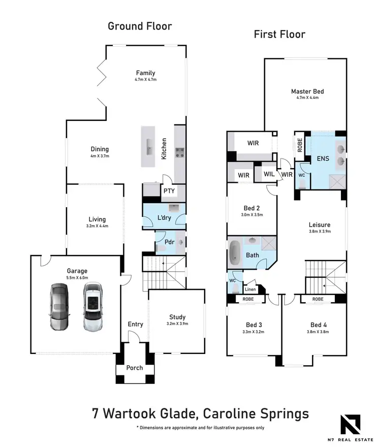 Floorplan of Homely house listing, 7 Wartook Glade, Caroline Springs VIC 3023
