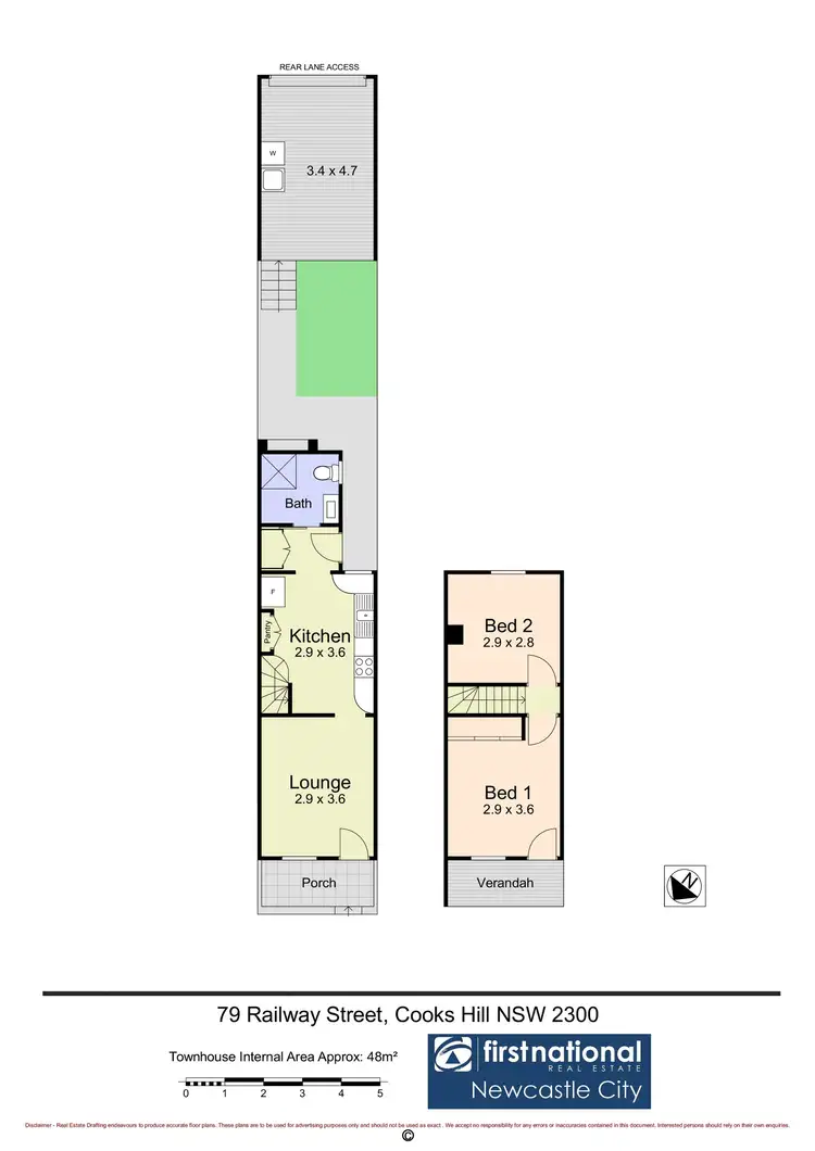 Floorplan of Homely terrace listing, 79 Railway Street, Cooks Hill NSW 2300