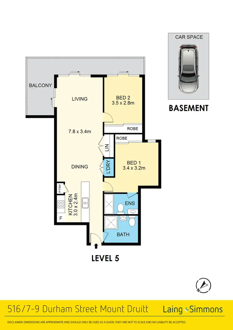 Floorplan of Homely unit listing, 516/7-9 Durham Street, Mount Druitt NSW 2770