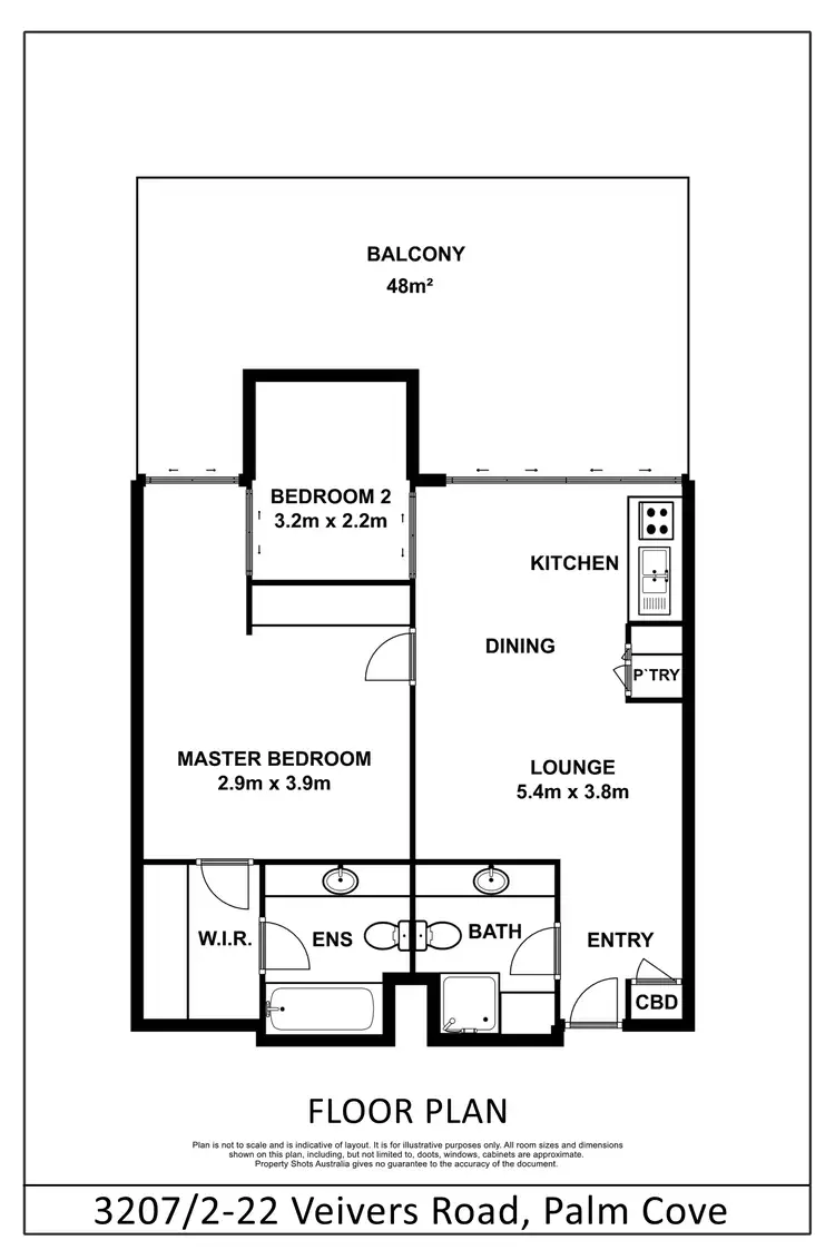 Floorplan of Homely apartment listing, 3207/2-22 Veivers Road, Palm Cove QLD 4879