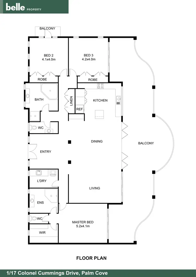 Floorplan of Homely apartment listing, 1/17 Colonel Cummings Drive, Palm Cove QLD 4879