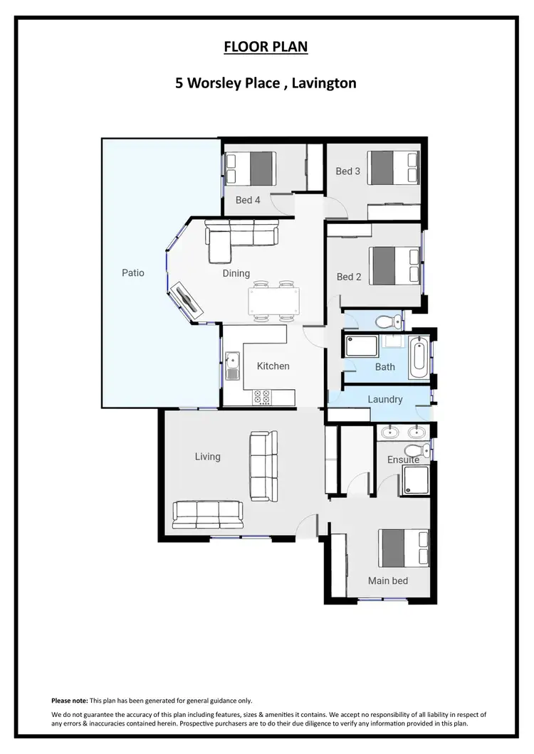Floorplan of Homely house listing, 5 Worsley Place, Lavington NSW 2641