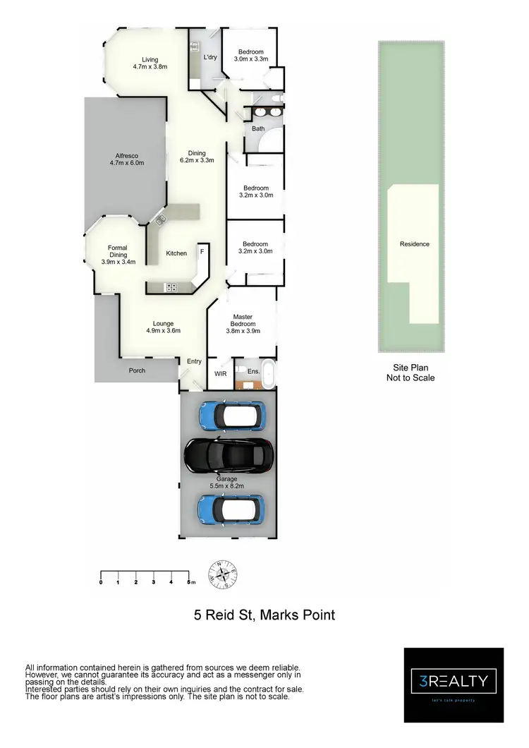 Floorplan of Homely house listing, 5 Reid Street, Marks Point NSW 2280