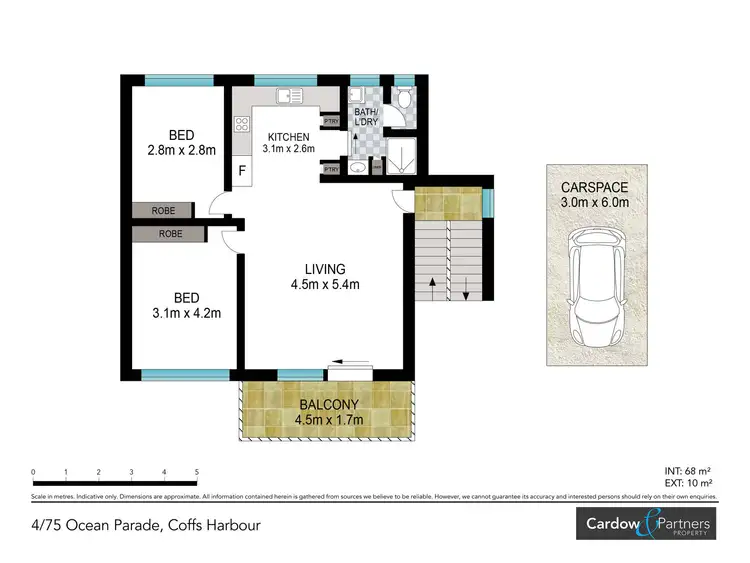 Floorplan of Homely unit listing, 4/75 Ocean Parade, Coffs Harbour NSW 2450