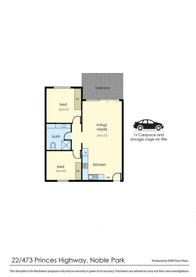 Floorplan of Homely apartment listing, 30/473 Princes Highway, Noble Park VIC 3174