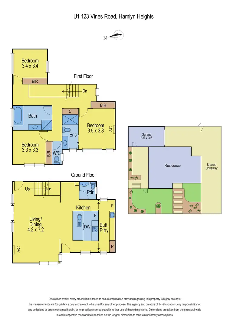 Floorplan of Homely unit listing, 1/123 Vines Road, Hamlyn Heights VIC 3215