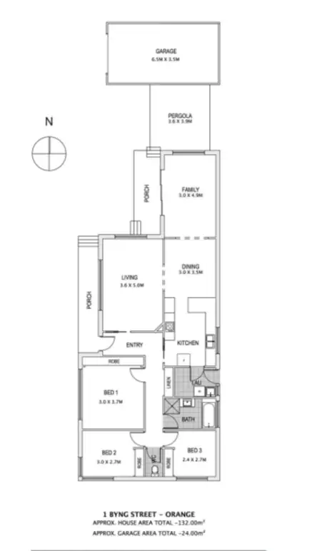 Floorplan of Homely house listing, 1 Byng Street, Orange NSW 2800