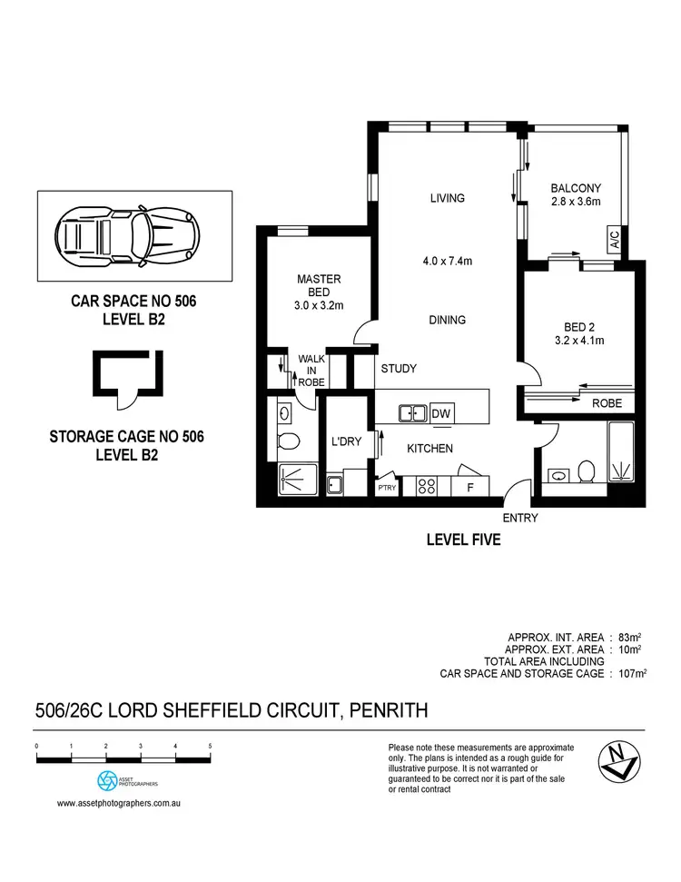 Floorplan of Homely apartment listing, 506/26C Lord Sheffield Circuit, Penrith NSW 2750