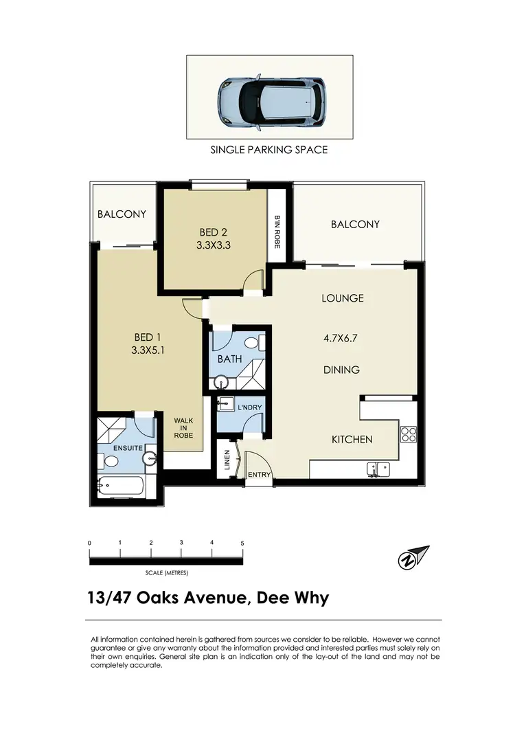 Floorplan of Homely apartment listing, 13/47-49 Oaks Avenue, Dee Why NSW 2099