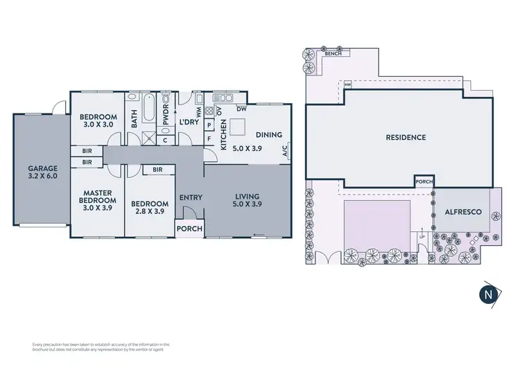Floorplan of Homely villa listing, 1/268 Rathmines Street, Fairfield VIC 3078