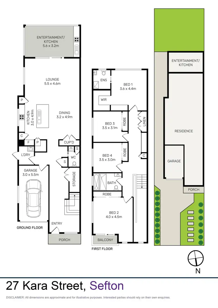 Floorplan of Homely semi-detached listing, 27 Kara Street, Sefton NSW 2162