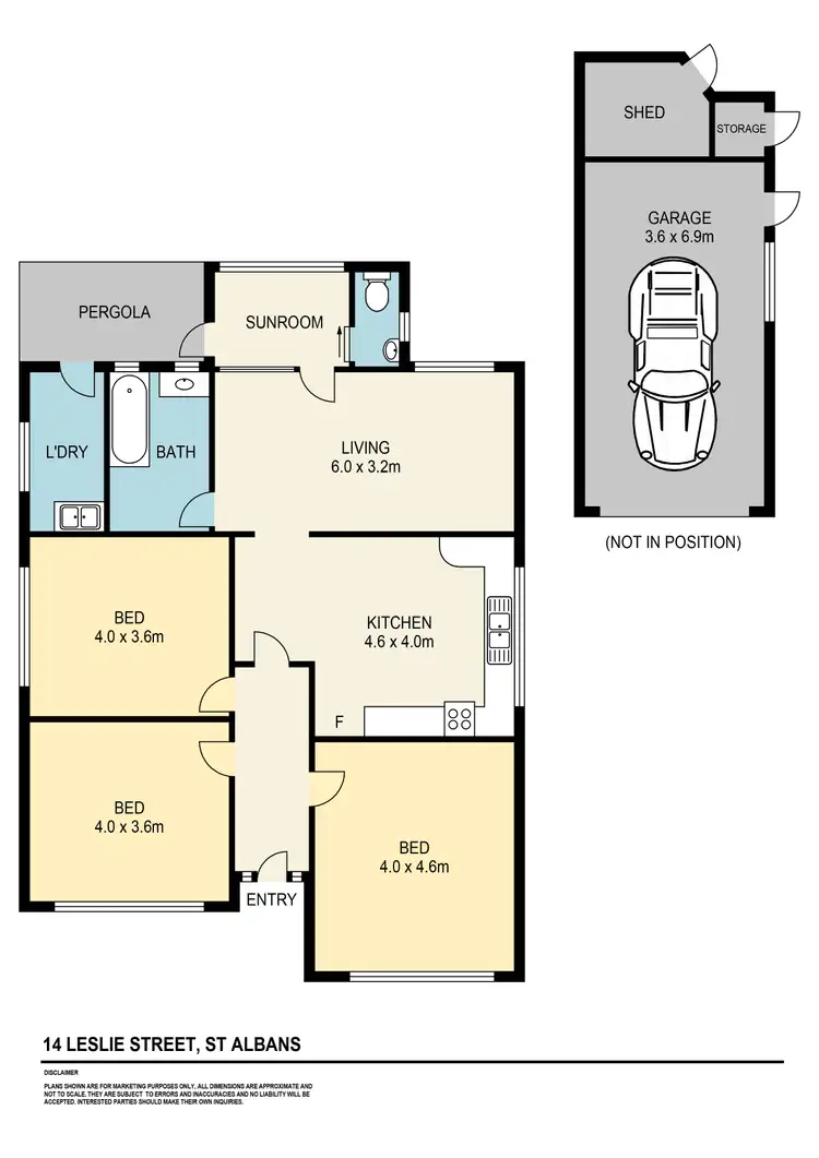 Floorplan of Homely house listing, 14 Leslie Street, St Albans VIC 3021