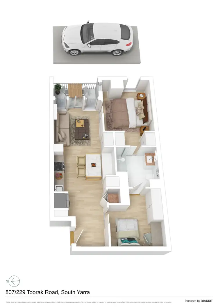 Floorplan of Homely apartment listing, 807/229 Toorak Road, South Yarra VIC 3141
