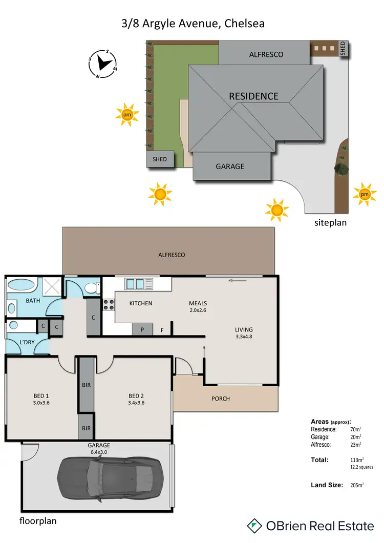 Floorplan of Homely unit listing, 3/8 Argyle Avenue, Chelsea VIC 3196