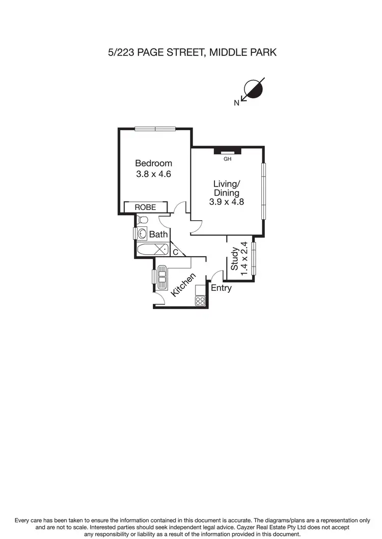 Floorplan of Homely apartment listing, 5/223 Page Street, Middle Park VIC 3206