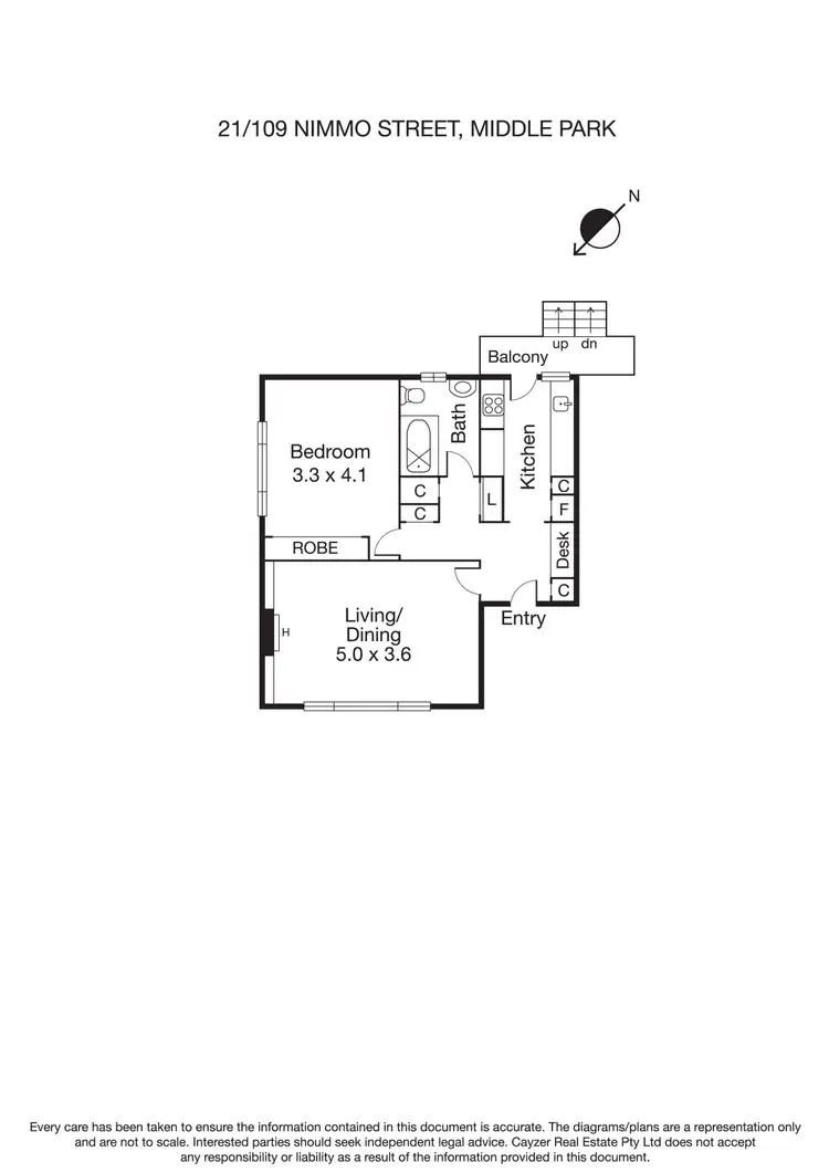 Floorplan of Homely apartment listing, 21/109 Nimmo Street, Middle Park VIC 3206