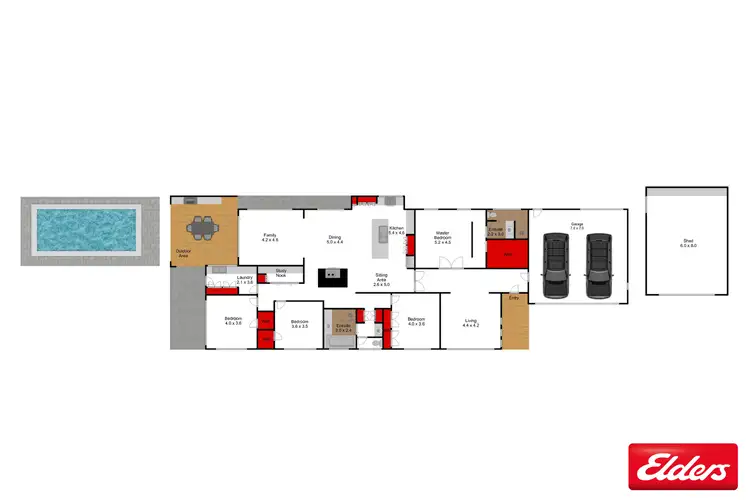 Floorplan of Homely house listing, 2 Collins Court, Yarram VIC 3971