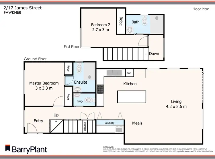 Floorplan of Homely townhouse listing, 2/17 James Street, Fawkner VIC 3060