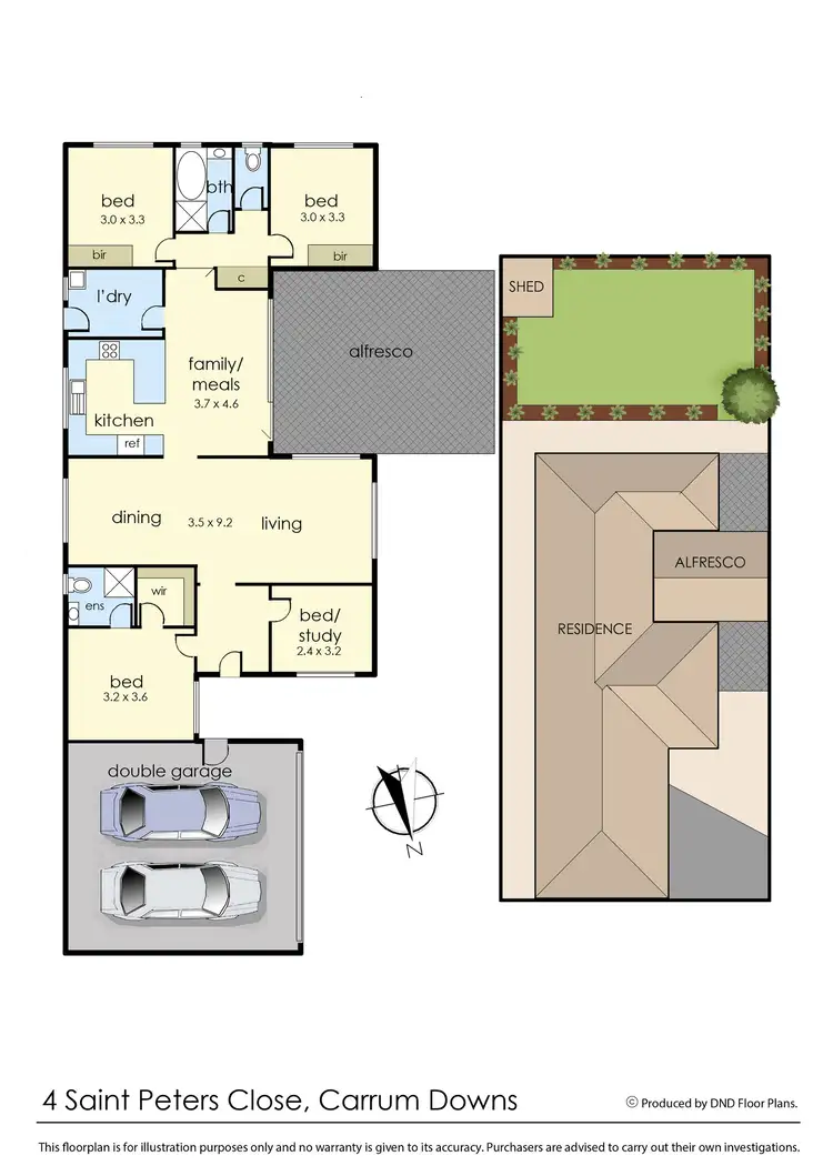 Floorplan of Homely house listing, 4 St Peters Close, Carrum Downs VIC 3201