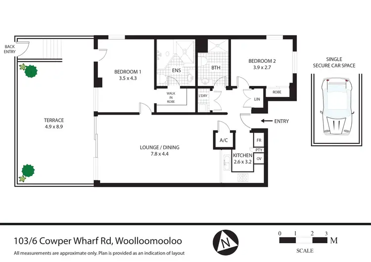 Floorplan of Homely apartment listing, 103/6 Cowper Wharf Roadway, Woolloomooloo NSW 2011