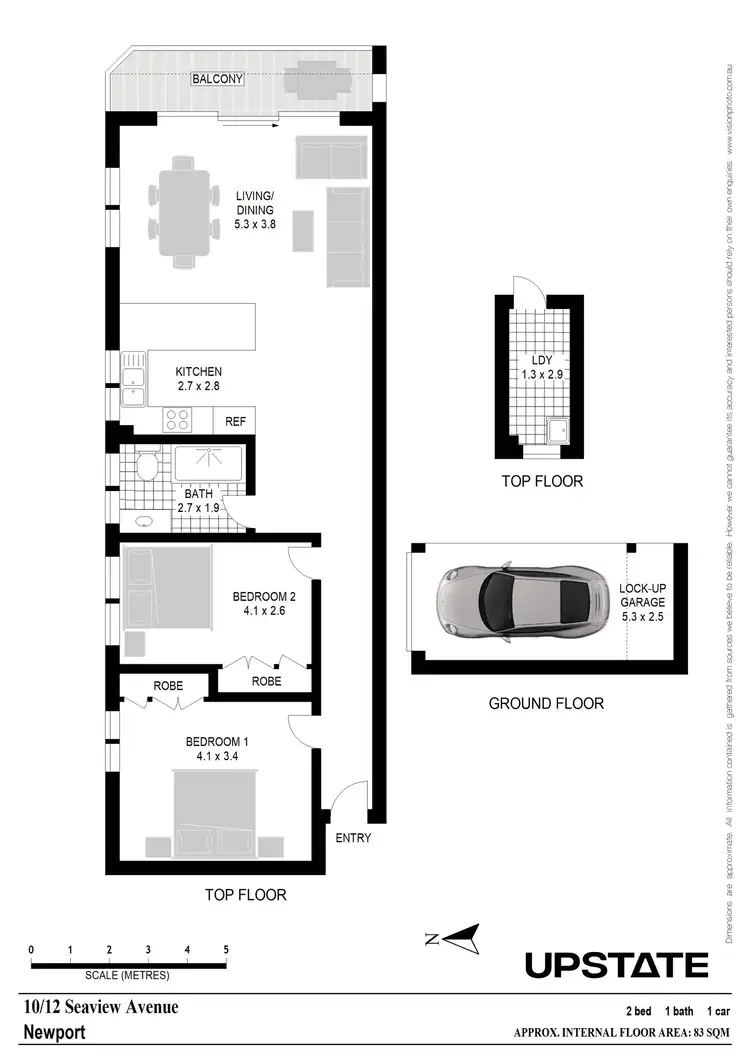 Floorplan of Homely unit listing, 10/12 Seaview Avenue, Newport NSW 2106