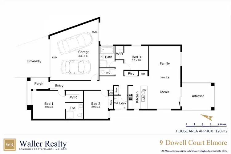 Floorplan of Homely house listing, 9 Dowell Court, Elmore VIC 3558