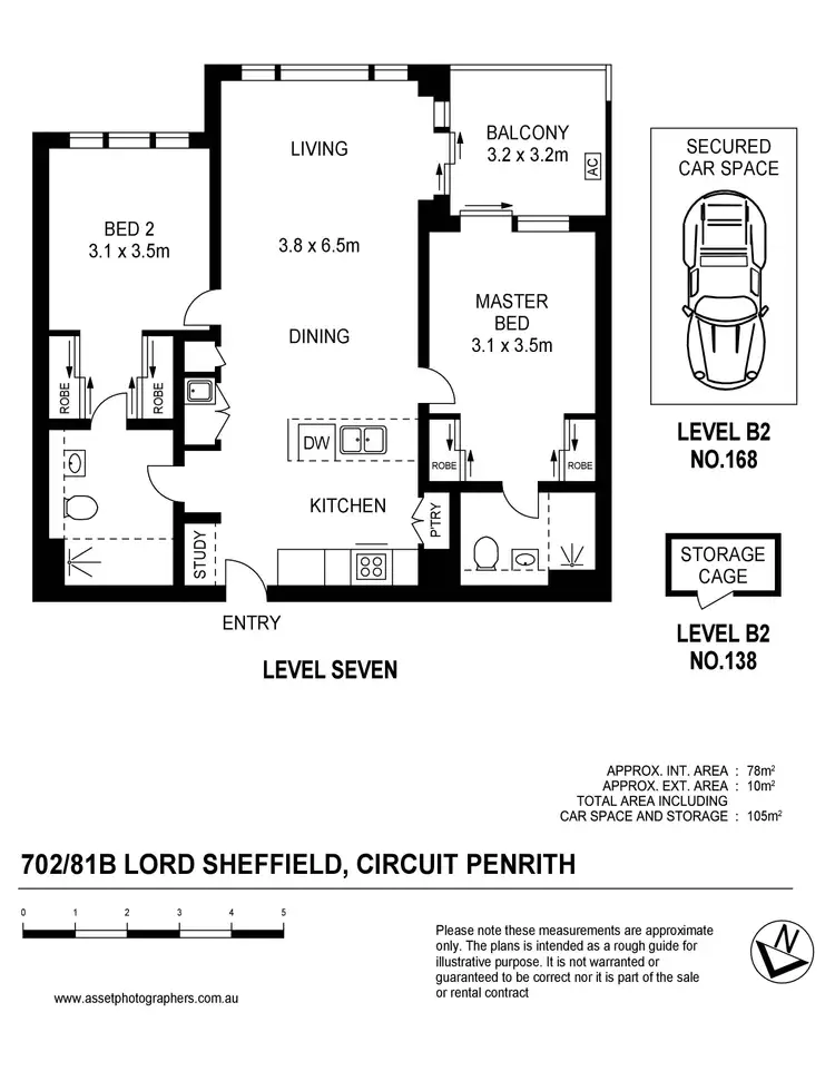 Floorplan of Homely apartment listing, 702/81B Lord Sheffield Circuit, Penrith NSW 2750