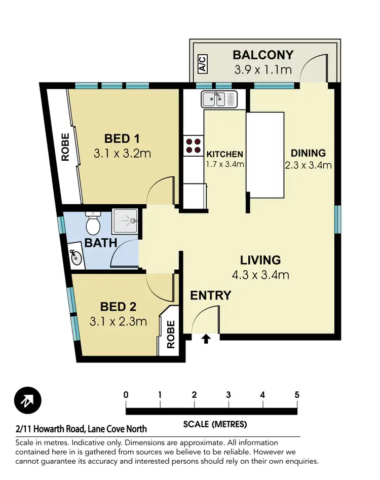 Floorplan of Homely apartment listing, 2/11 Howarth Road, Lane Cove NSW 2066