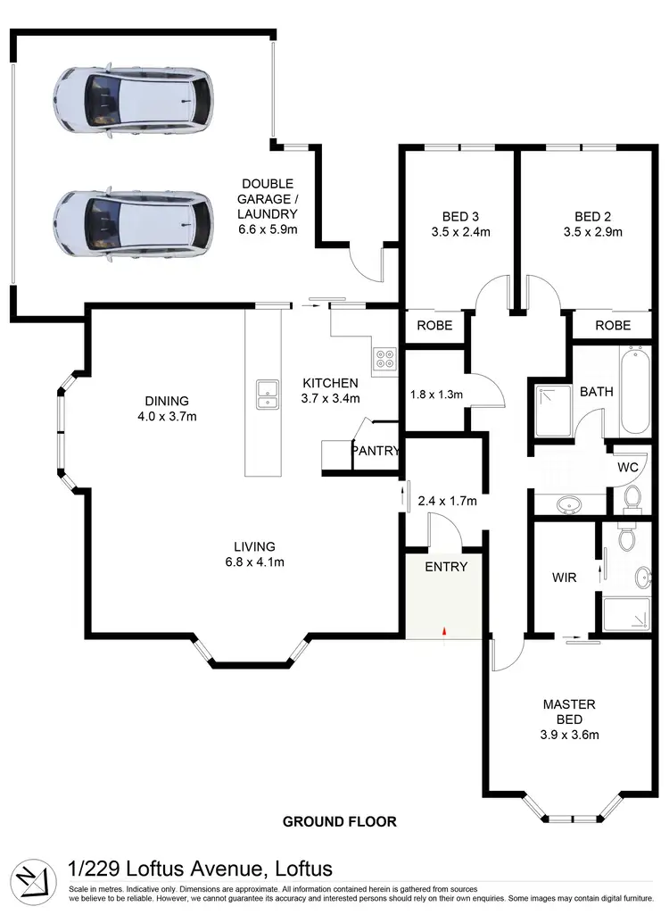 Floorplan of Homely villa listing, 1/229 Loftus Avenue, Loftus NSW 2232