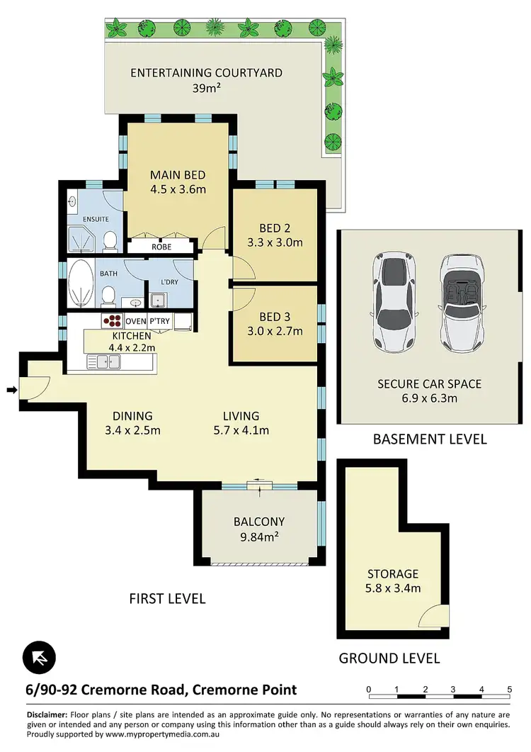 Floorplan of Homely apartment listing, 6/90 Cremorne Road, Cremorne Point NSW 2090