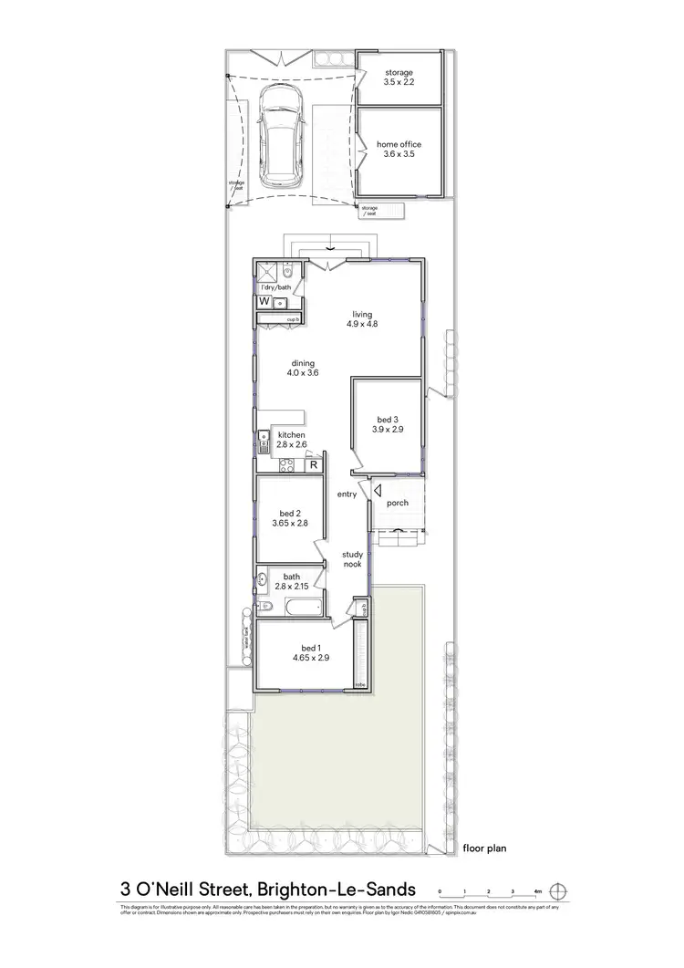 Floorplan of Homely house listing, 3 O'Neill Street, Brighton-Le-Sands NSW 2216