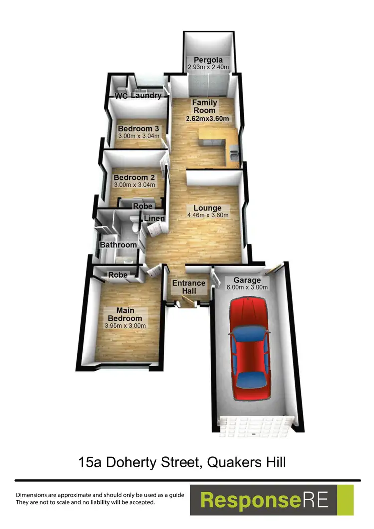 Floorplan of Homely semi-detached listing, 15a Doherty Street, Quakers Hill NSW 2763
