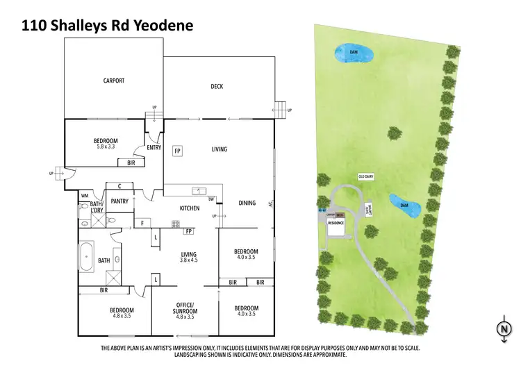 Floorplan of Homely rural property listing, 110 Shalleys Road, Yeodene VIC 3249