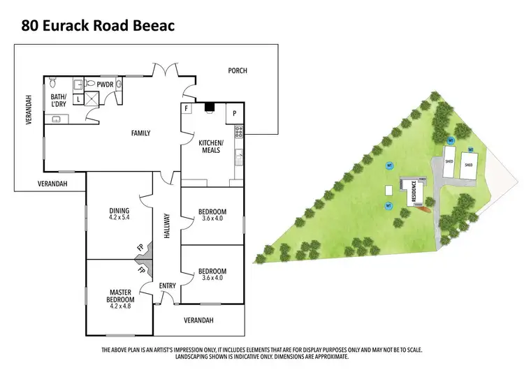 Floorplan of Homely rural property listing, 80 Eurack Road, Beeac VIC 3251