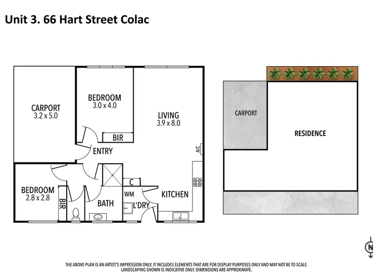 Floorplan of Homely unit listing, 3/66 Hart Street, Colac VIC 3250