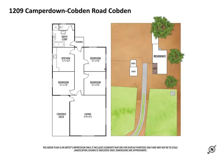 Floorplan of Homely rural property listing, 1 And 2, 1209 Camperdown-Cobden Road, Cobden VIC 3266