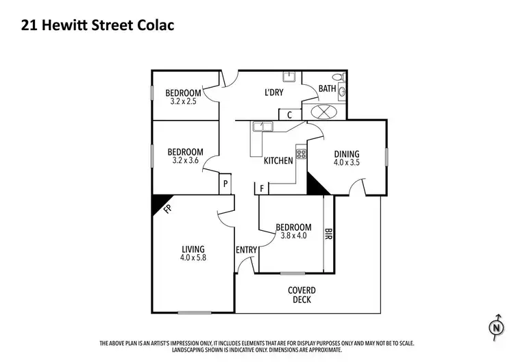 Floorplan of Homely house listing, 21 Hewitt Street, Colac VIC 3250