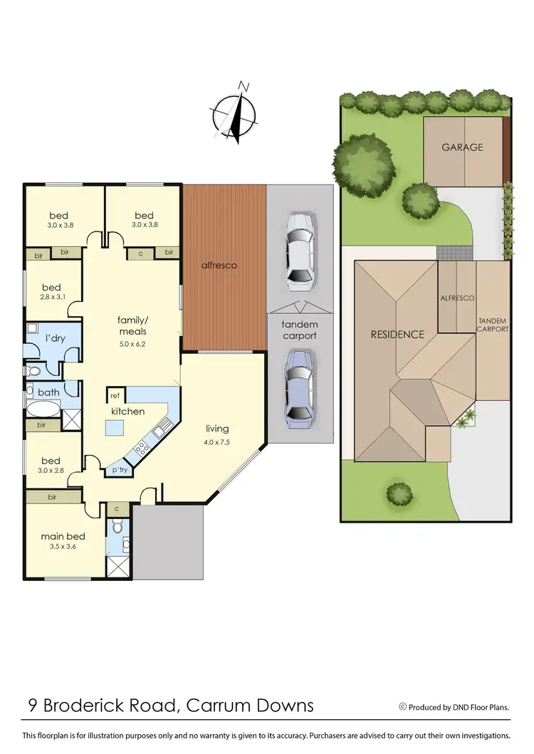 Floorplan of Homely house listing, 9 Broderick Road, Carrum Downs VIC 3201