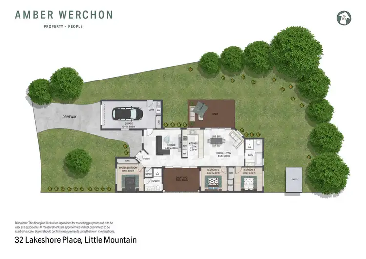 Floorplan of Homely house listing, 32 Lakeshore Place, Little Mountain QLD 4551