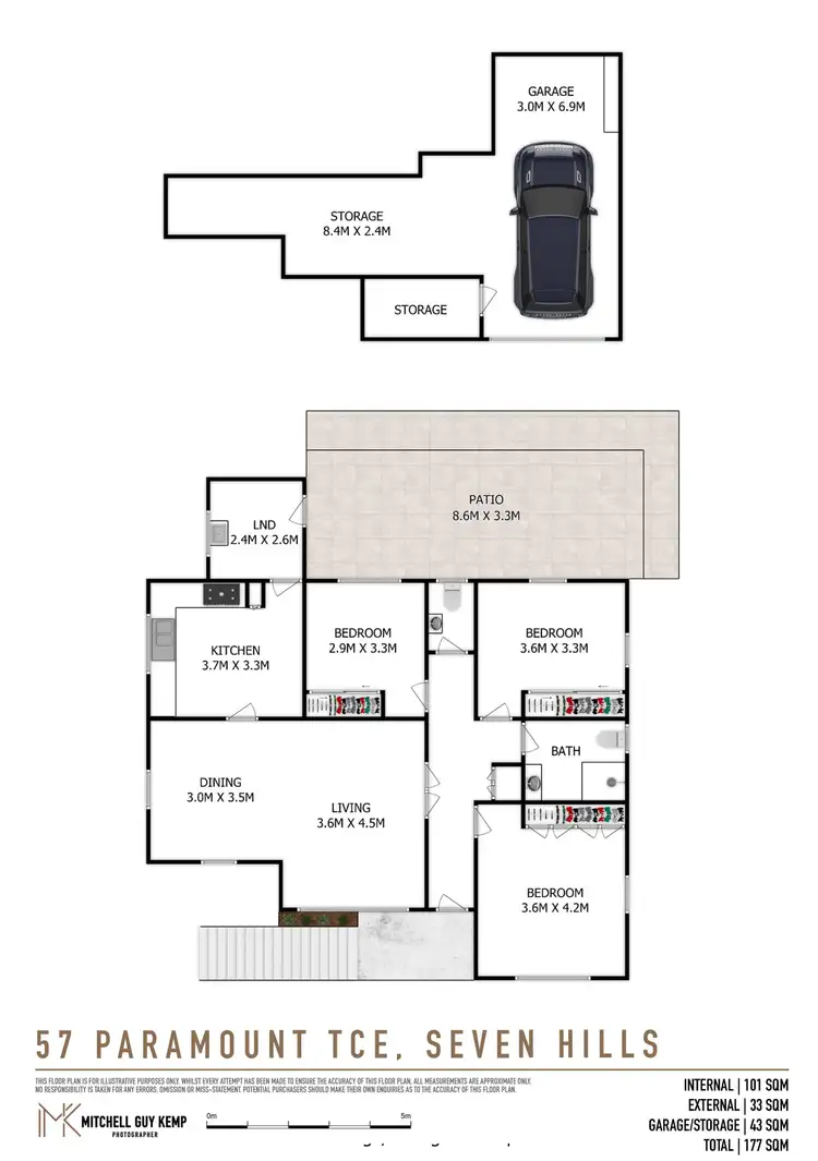 Floorplan of Homely house listing, 57 Paramount Terrace, Seven Hills QLD 4170