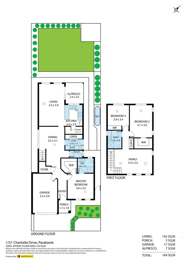 Floorplan of Homely house listing, 1/51 Charlotte Drive, Paralowie SA 5108