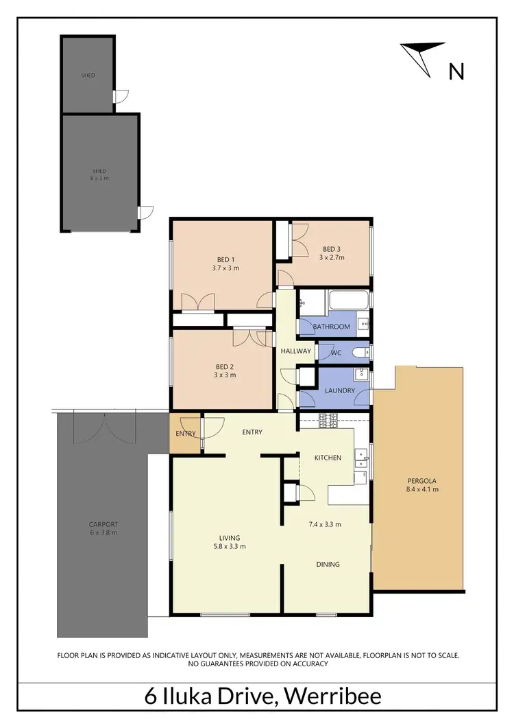 Floorplan of Homely house listing, 6 Iluka Drive, Werribee VIC 3030