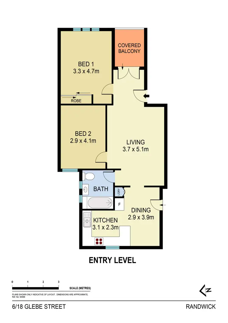 Floorplan of Homely apartment listing, 6/18 Glebe Street, Randwick NSW 2031