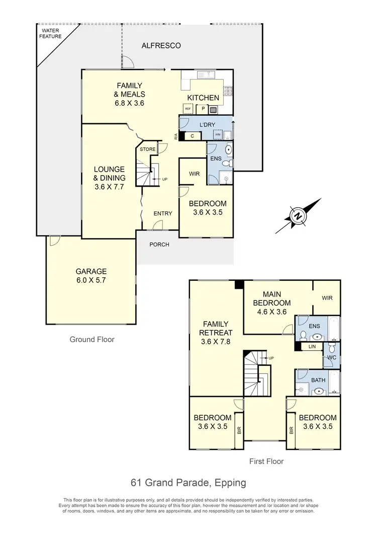 Floorplan of Homely house listing, 61 Grand Parade, Epping VIC 3076