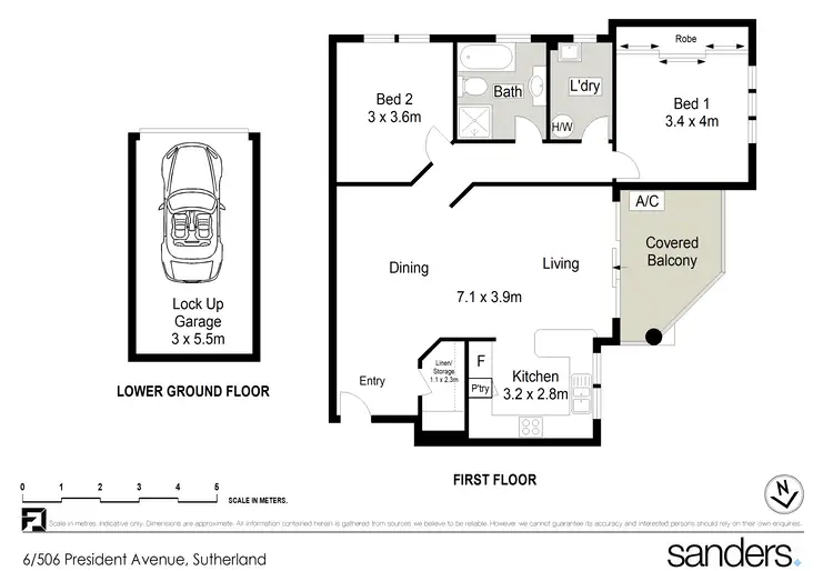 Floorplan of Homely unit listing, 6/506 President Avenue, Sutherland NSW 2232